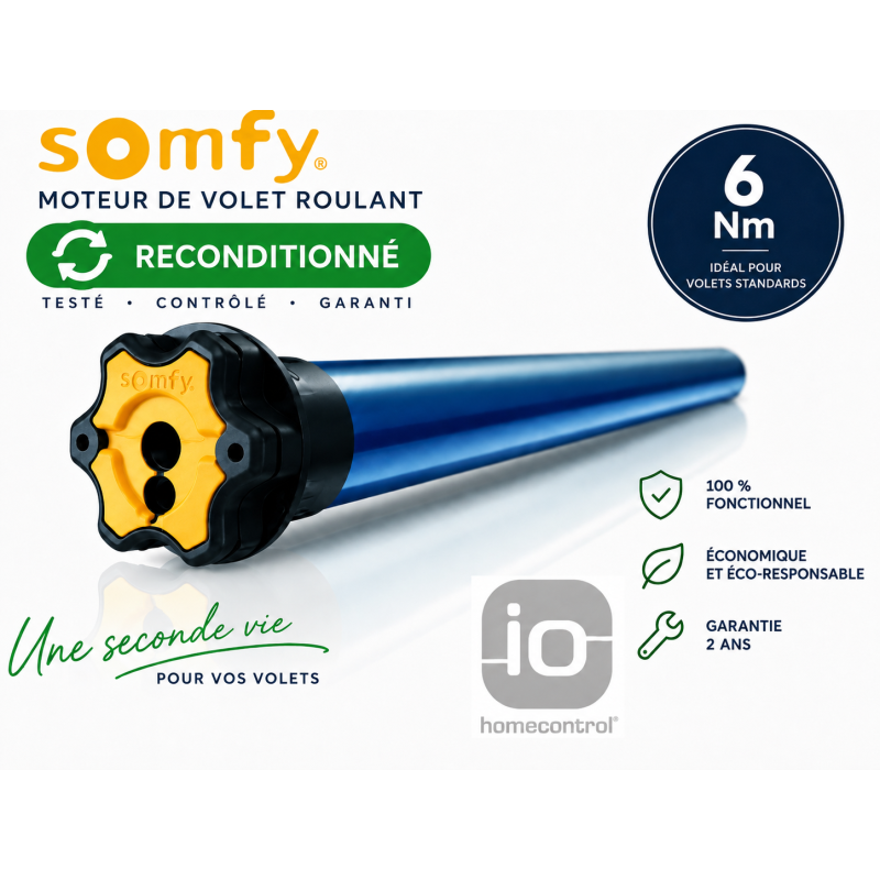 MOTEUR SOMFY LT 50-OXIMO IO 6/17 RECONDITIONNE 1032700