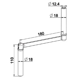 POIGNEE DE MANIVELLE BLANCHE -F301B