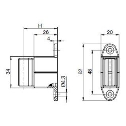 Bloqueur Réglable GRIS pour Manivelle de Diamètre 12-17 mm