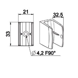 Bloqueur BLANC pour Manivelle de Diamètre 12 mm