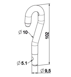 Crochet Diamètre 10 mm . F611CDécrochablesZURFLUH-FELLER