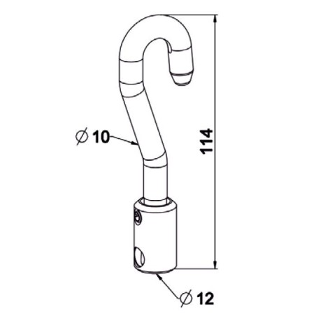 Crochet Diamètre 12 mm FEMELLE