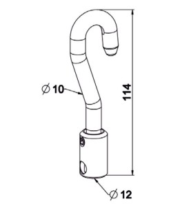 Crochet Diamètre 12 mm FEMELLE F611DécrochablesZURFLUH-FELLER