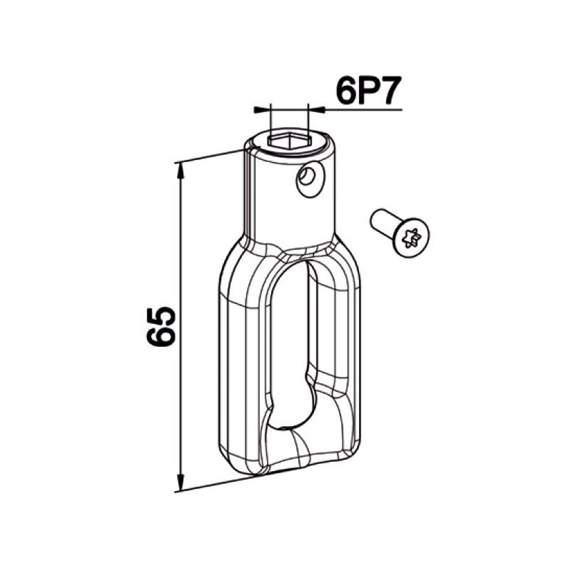 Boucle Zamack 6 Pans de 7 mm . F606EDécrochablesZURFLUH-FELLER