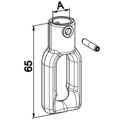 Boucle Zamack 10 mm .