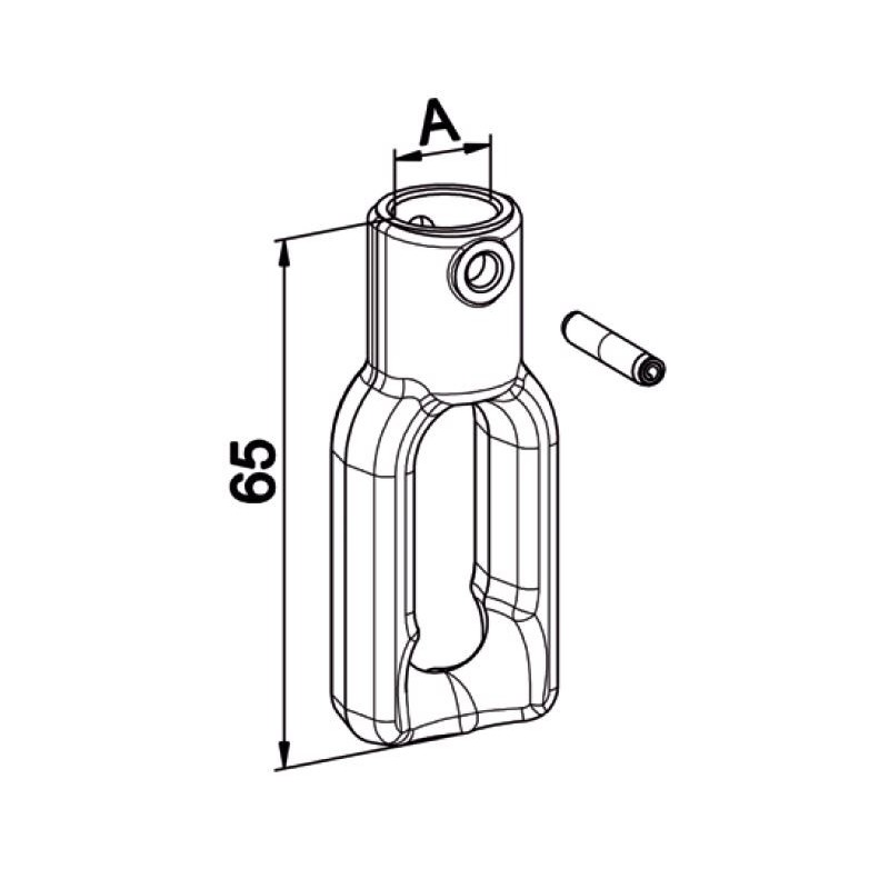 Boucle Zamack 10 mm . F606GDécrochablesZURFLUH-FELLER
