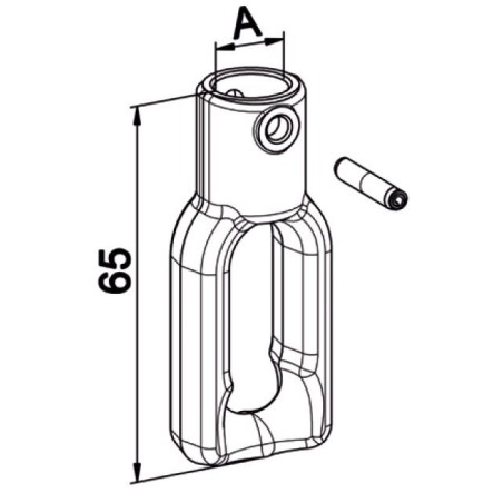 Boucle Zamack 10 mm .