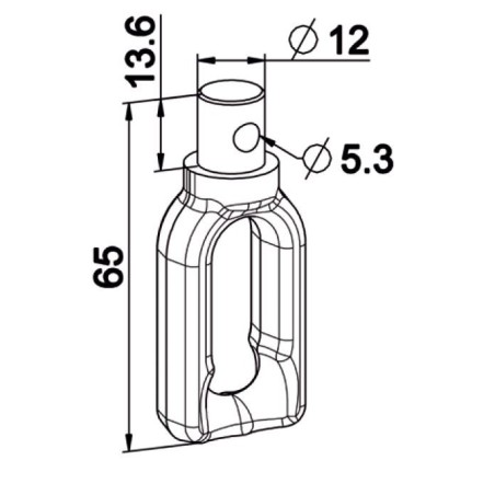 Boucle Zamack à téton MALE D12 mm .