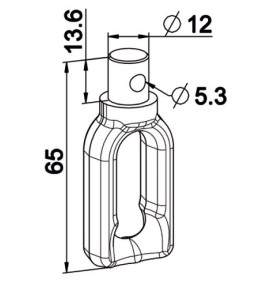 Boucle Zamack à téton MALE D12 mm . F606KDécrochablesZURFLUH-FELLER