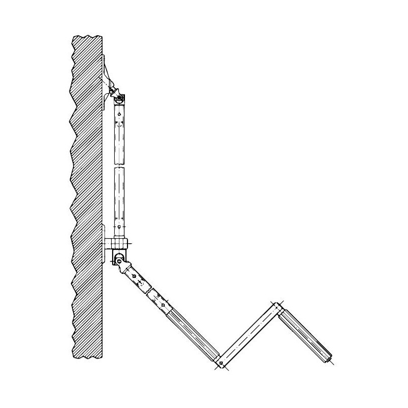 Palier Intermédiaire à fixer au mur pour manivelle D13 mm 514F006AcierGEIGER