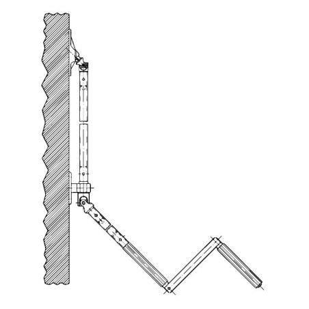 Palier Intermédiaire à fixer au mur pour manivelle D13 mm