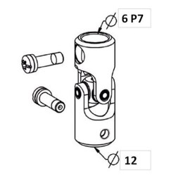 Genouillère Acier Blanche D18 Extérieur. D12/6P7 F781HAcierZURFLUH-FELLER