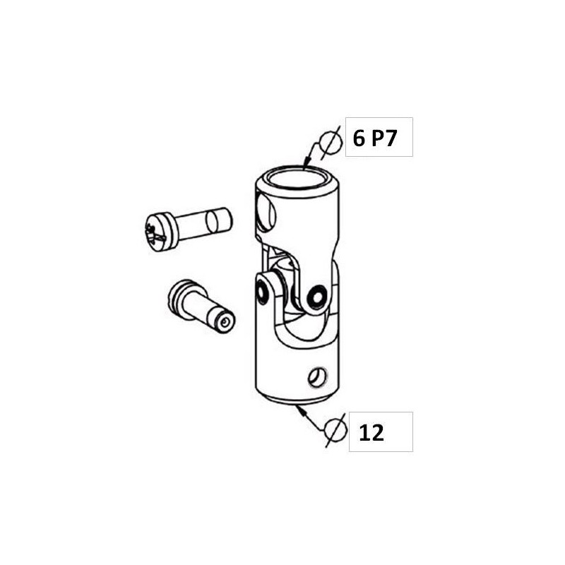 Genouillère Acier Blanche D18 Extérieur. D12/6P7 F781HAcierZURFLUH-FELLER