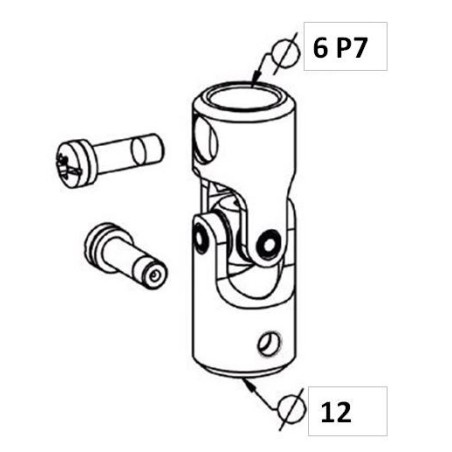 Genouillère Acier Blanche D18 Extérieur. D12/6P7 F781HAcierZURFLUH-FELLER