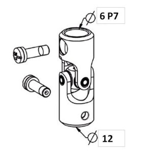 Genouillère Acier Blanche D18 Extérieur. D12/6P7 F781HAcierZURFLUH-FELLER