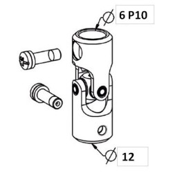 Genouillère Acier Blanche D18 Extérieur. D12/6P10 F781FAcierZURFLUH-FELLER