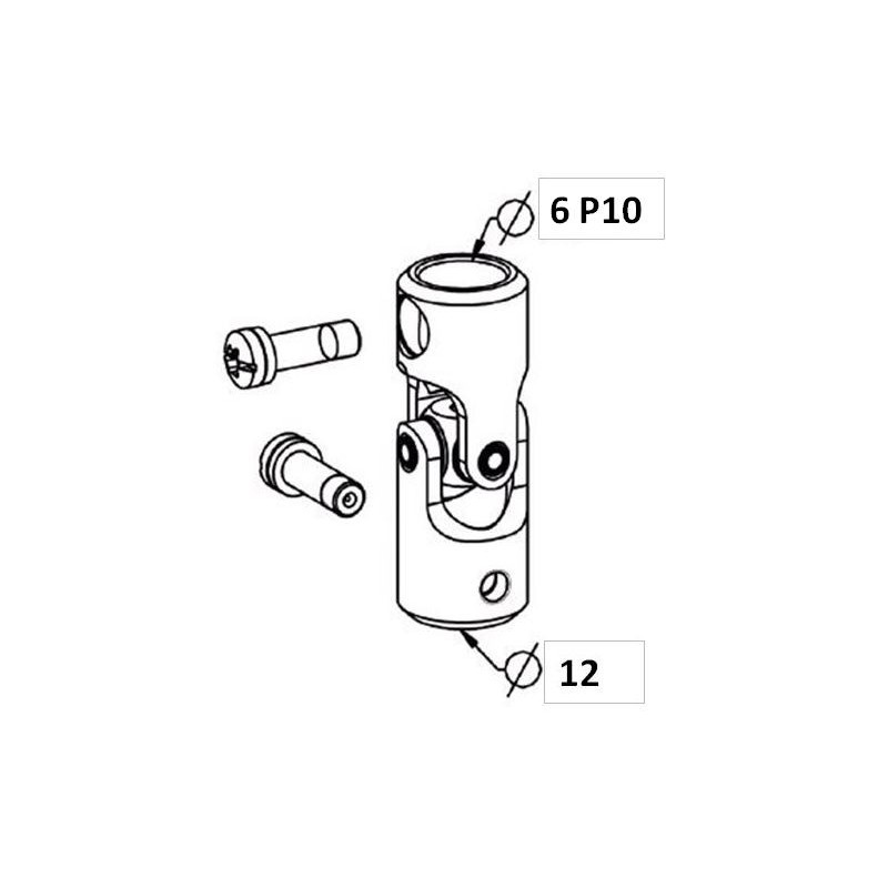 Genouillère Acier Blanche D18 Extérieur. D12/6P10 F781FAcierZURFLUH-FELLER