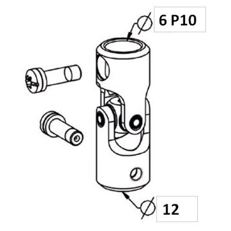Genouillère Acier Blanche D18 Extérieur. D12/6P10 F781FAcierZURFLUH-FELLER