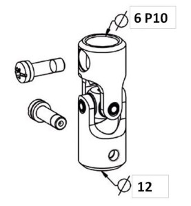Genouillère Acier Blanche D18 Extérieur. D12/6P10 F781FAcierZURFLUH-FELLER