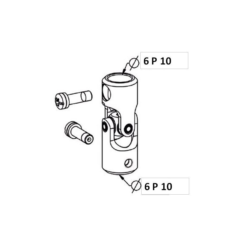 Genouillère Acier Blanche D18 Extérieur. 6P10/6P10 F761WAcierZURFLUH-FELLER