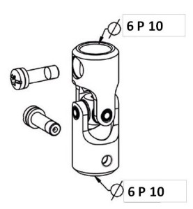 Genouillère Acier Blanche D18 Extérieur. 6P10/6P10 F761WAcierZURFLUH-FELLER