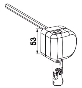Renvoi en facade Déporté D901BNGManivelles de 12ZURFLUH-FELLER