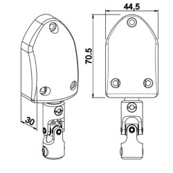 Renvoi BLANC pour treuil sortie latérale