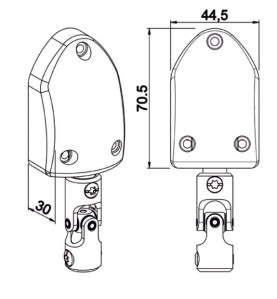 Renvoi BLANC pour treuil sortie latérale C229ANGRenvois de mouvementsZURFLUH-FELLER