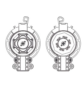Mini Couple Conique DEBRAYABLE 1/2.9-OCTO 40-CARRE 6-GAUCHE C840ADA cliquetsZURFLUH-FELLER