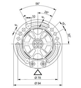 Treuil couple Conique DÉBRAYABLE R:4.1-OCTO 60-CARRE 6-DROITE 456F012A cliquetsGEIGER