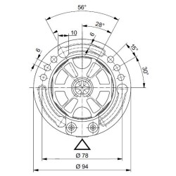 Treuil REVERSIBLE couple Conique DÉBRAYABLE R:4.1-OCTO 60-CARRE 6-
