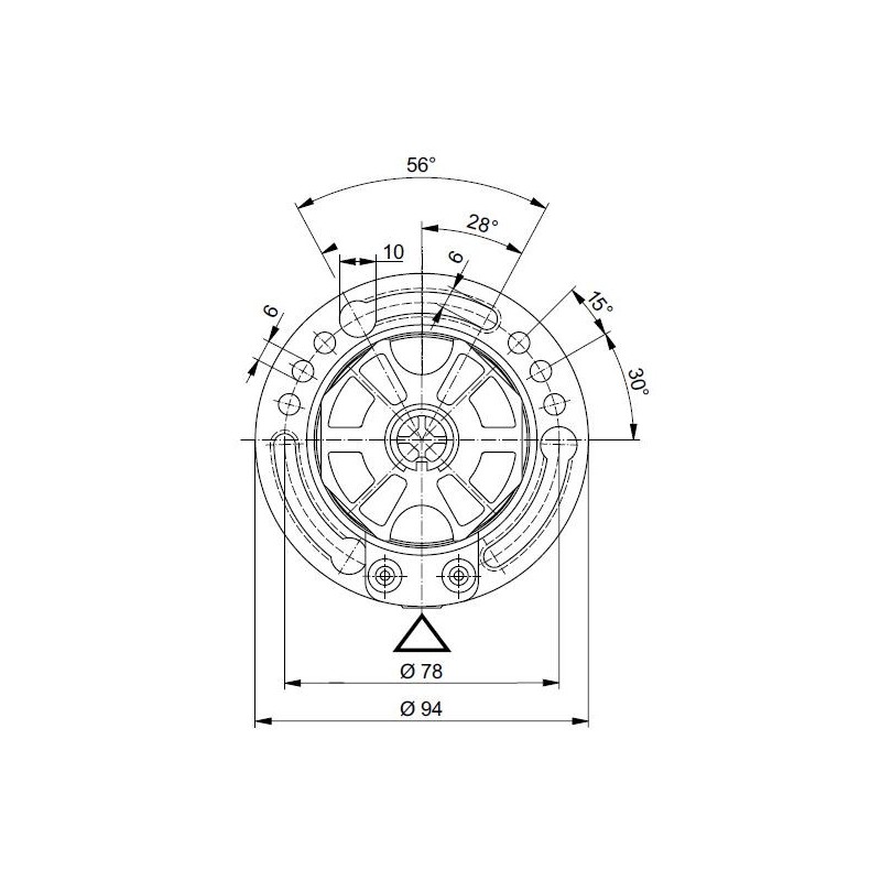 Treuil REVERSIBLE couple Conique DÉBRAYABLE R:4.1-OCTO 60-CARRE 6- 446F612A cliquetsGEIGER