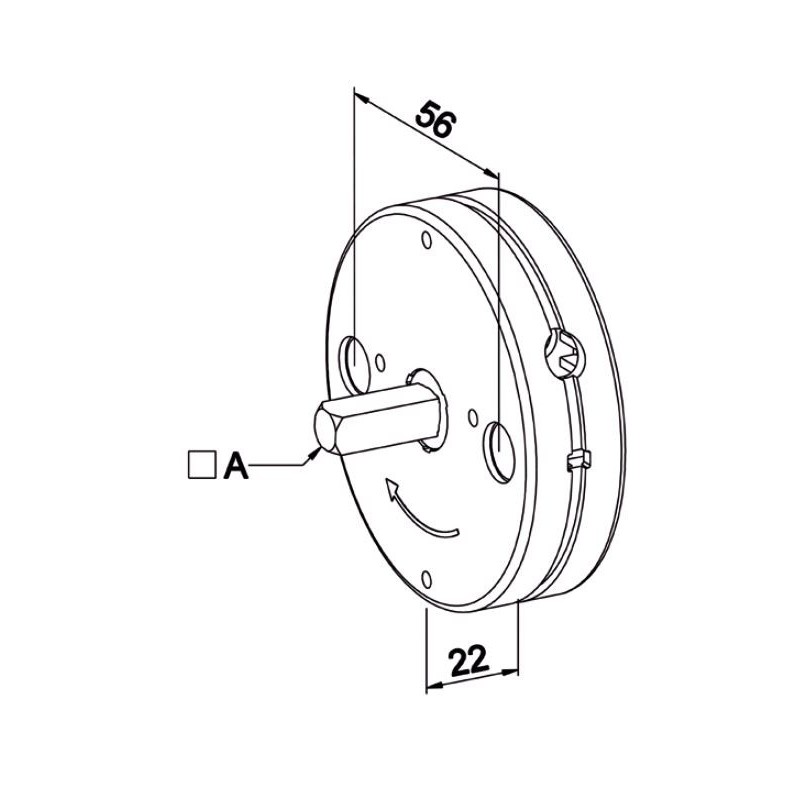 Treuil Minivis 1:6,5 FC 6P7-CARRE 8 MÂLE C305AVEC Fin de courseSIMU-ACCESSOIRES