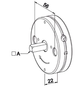 Treuil Minivis 1:6,5 FC 6P7-CARRE 10 MÂLE C306AVEC Fin de courseSIMU-ACCESSOIRES