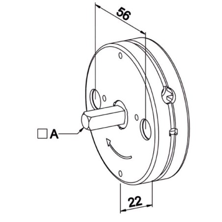 Treuil Minivis 1:6,5 SFC  6P7-CARRE 10 MÂLE