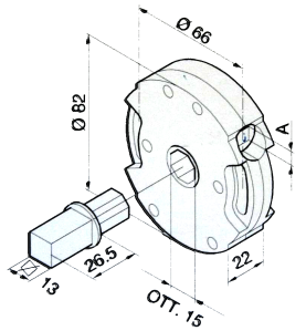 Treuil ACE 1:5 FC 6P7-PIVOT 0C15-C13 2001676AVEC Fin de courseSIMU-ACCESSOIRES