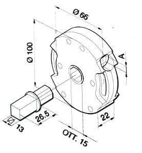 Treuil ACE 1:11 FC 6P7-PIVOT H19-C13 2001680AVEC Fin de courseSIMU-ACCESSOIRES