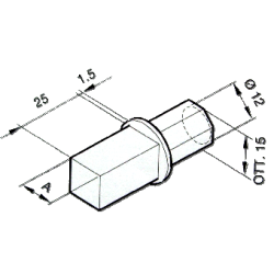 Moyeu Octo 15 / carré de 13 mm 2003344AVEC Fin de courseSIMU-ACCESSOIRES