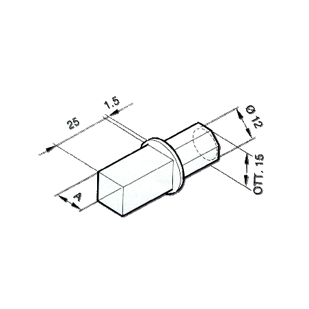 Moyeu Octo 15 / carré de 13 mm 2003344AVEC Fin de courseSIMU-ACCESSOIRES