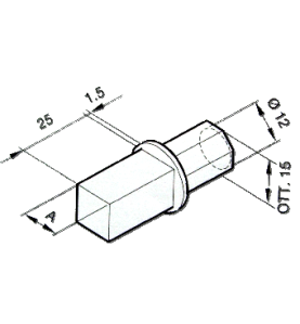 Moyeu Octo 15 / carré de 13 mm 2003344AVEC Fin de courseSIMU-ACCESSOIRES