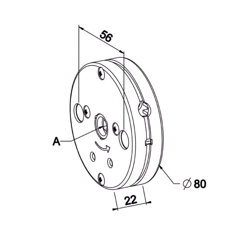 Treuil Minivis 1:6,5 FC 6P7-CARRE 10 C302AVEC Fin de courseZURFLUH-FELLER