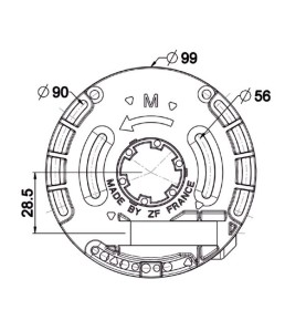 Treuil Technivis 1:5.25 SFC 6P7-CARRE 8 C370DSANS Fin de courseZURFLUH-FELLER
