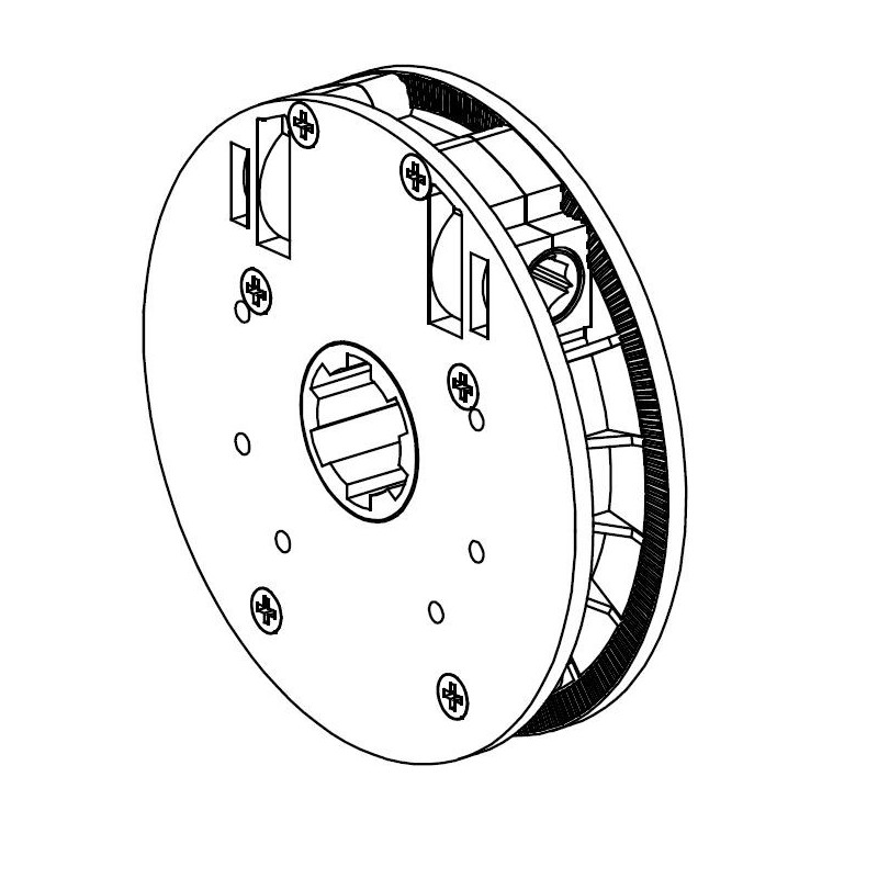 Treuil à vis 1:6 FC 6P7-Crabot DP22 T1002AVEC Fin de courseDEPRAT