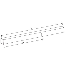 Tige CARRE 8 mm Lgr 120 mm A610AVEC Fin de courseZURFLUH-FELLER