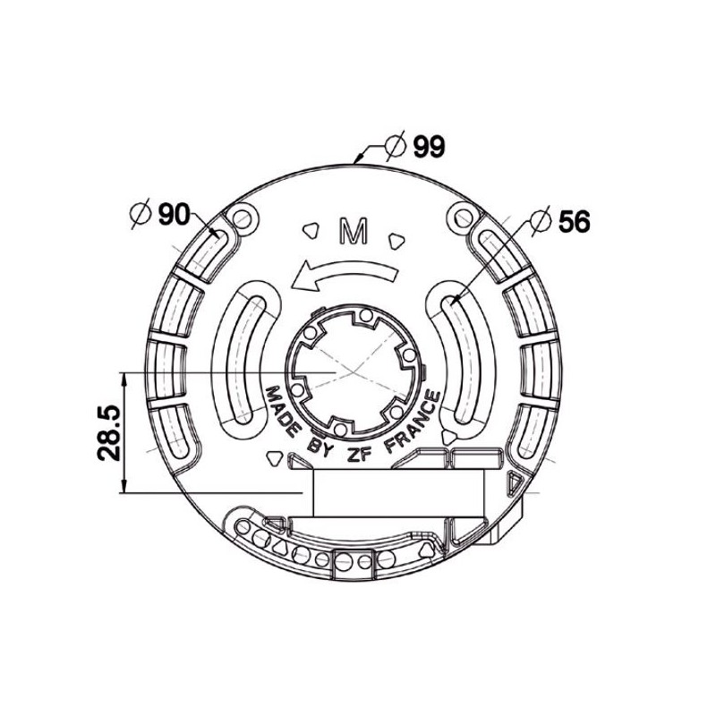 Treuil Technivis 1:5.25 SFC 6P7-Crabot D18/22 C370ASANS Fin de courseZURFLUH-FELLER
