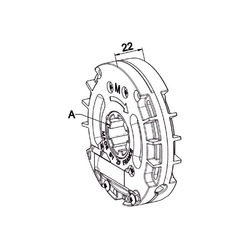 Treuil Technivis 1:5.25 FC 6P7-Crabot D16/20-SPF C371BAVEC Fin de courseZURFLUH-FELLER