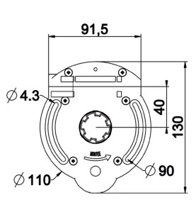 Treuil Vis Frein 1:7 FC 6P7-Crabot D23/27 C181AVEC Fin de courseZURFLUH-FELLER