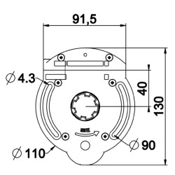 Treuil Vis Frein 1:7  SFC  6P7-Crabot D23/27